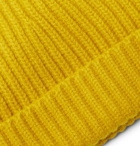 Connolly - Goodwood Ribbed Cashmere Beanie - Yellow