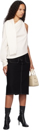 Courrèges Beige AC Stud Leather Bowling Bag