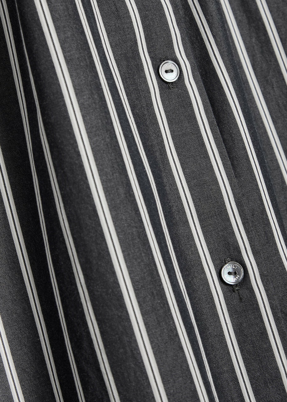Nili Lotan Yorke Striped Cotton-poplin Shirt Grey