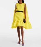 Roksanda Elia caped ruffled cloque minidress