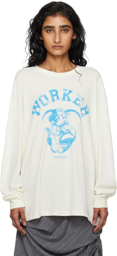 Photo: OPEN YY Off-White 'Worker' Pet Club Long Sleeve T-shirt