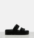 Prada Matelassé leather platform sandals