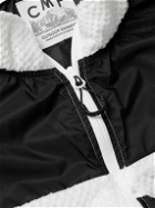 Comfy Outdoor Garment - Octa Logo-Print Ripstop, Fleece and Mesh Jacket - White