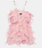 Susan Fang Floral shirred top
