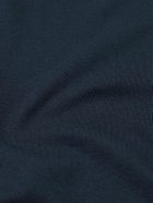 Hemen Biarritz - Luzien Organic Cotton-Jersey Henley Pyjama T-Shirt - Blue