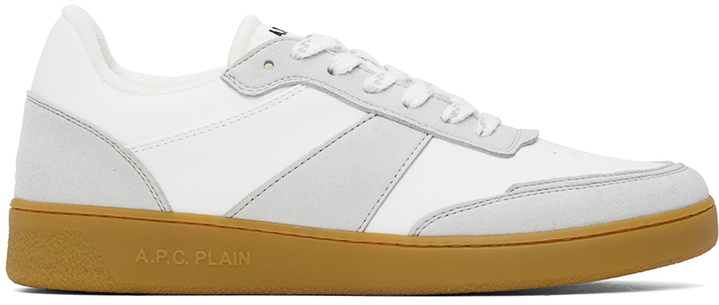 Photo: A.P.C. White & Gray Plain Sneakers