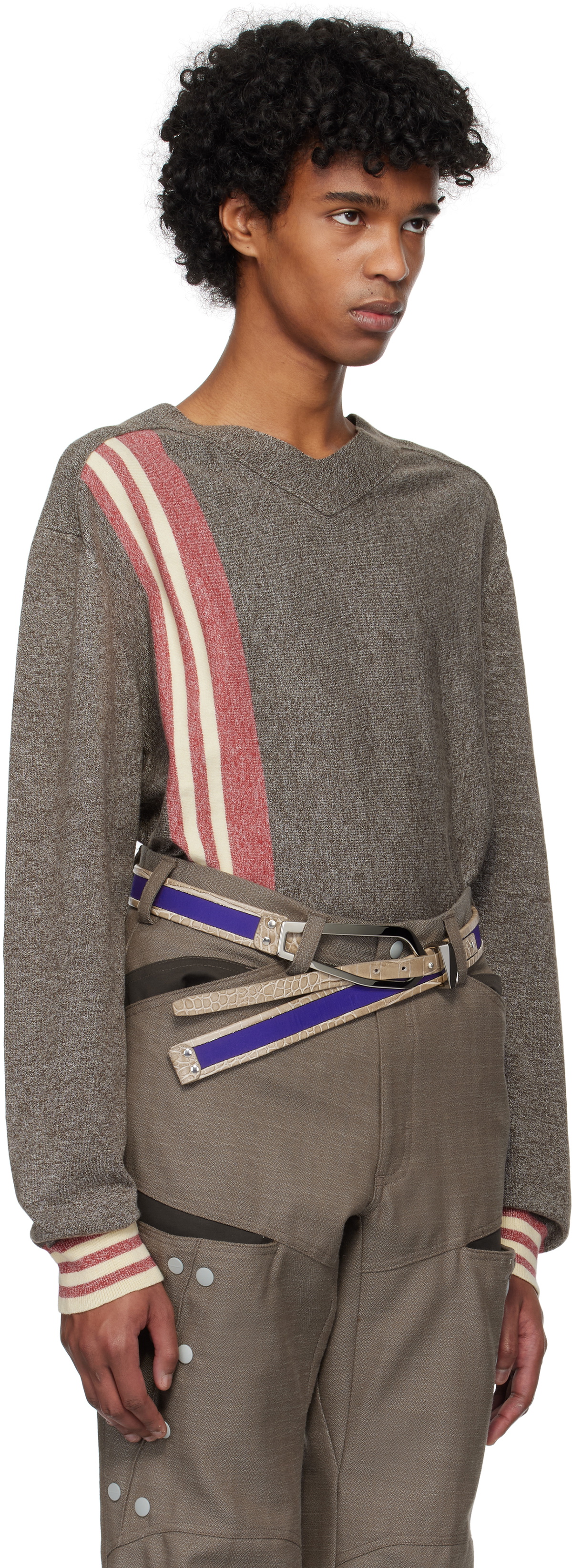 トップス Kiko Kostadinov 25ss OSTRO JUMPER 44 Kiko Kostadinov Brown Ostro Sweater Kiko Kostadinov