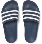adidas Originals - Adilette Textured-Rubber Slides - Men - Storm blue