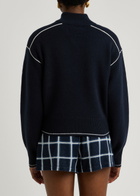Guest In Residence Panelled Cashmere Track Jacket Navy