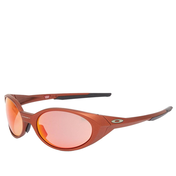 Photo: Oakley Eyejacket Redux Sunglasses in Fire Orange/Prizm Trail Torch 