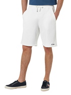 MC2 Saint Barth Man White Cotton Fleece Bermuda Shorts Randle
