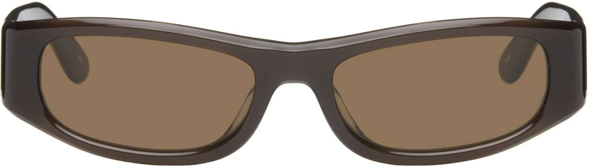 THISTLES Brown 'The Suede' Sunglasses