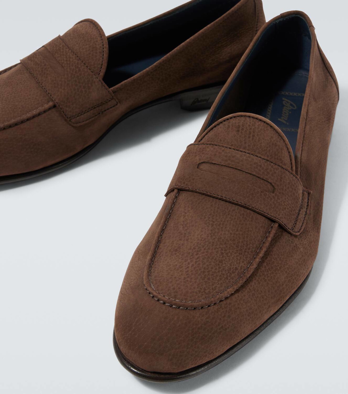 Brioni Appia leather penny loafers