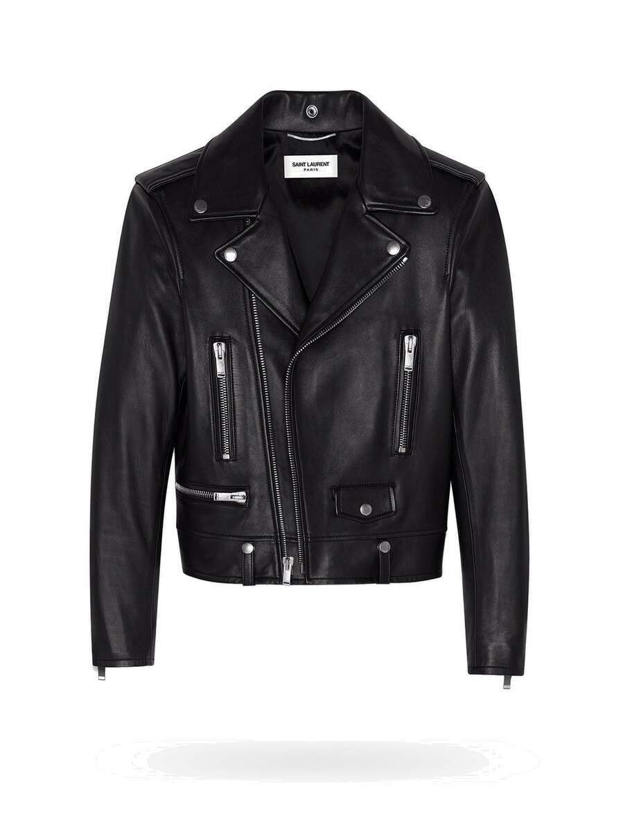 Saint Laurent Black Classic Leather Jacket Saint Laurent