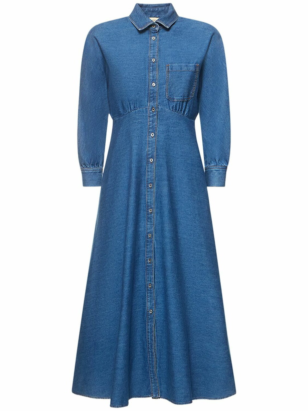 Photo: WEEKEND MAX MARA Yemen Cotton Denim L/s Midi Shirt Dress