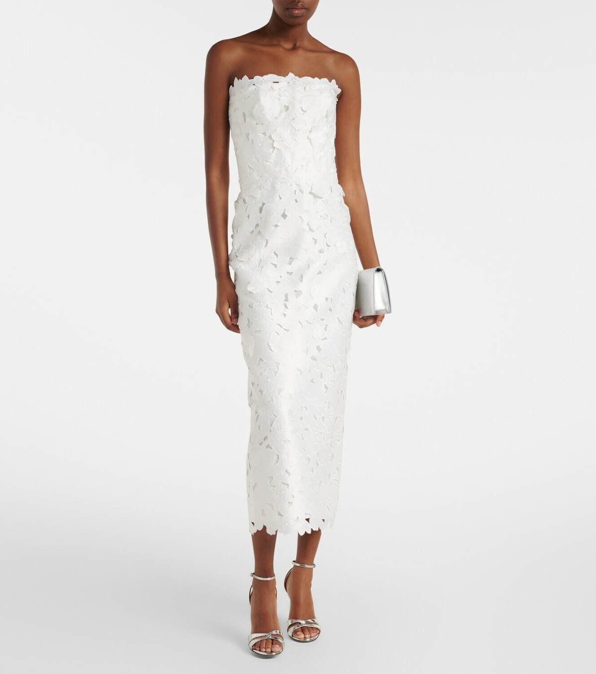 Costarellos Lace bustier gown