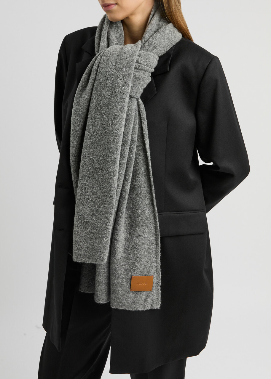 Vince Bouclé Merino-blend Scarf - Grey - One Size