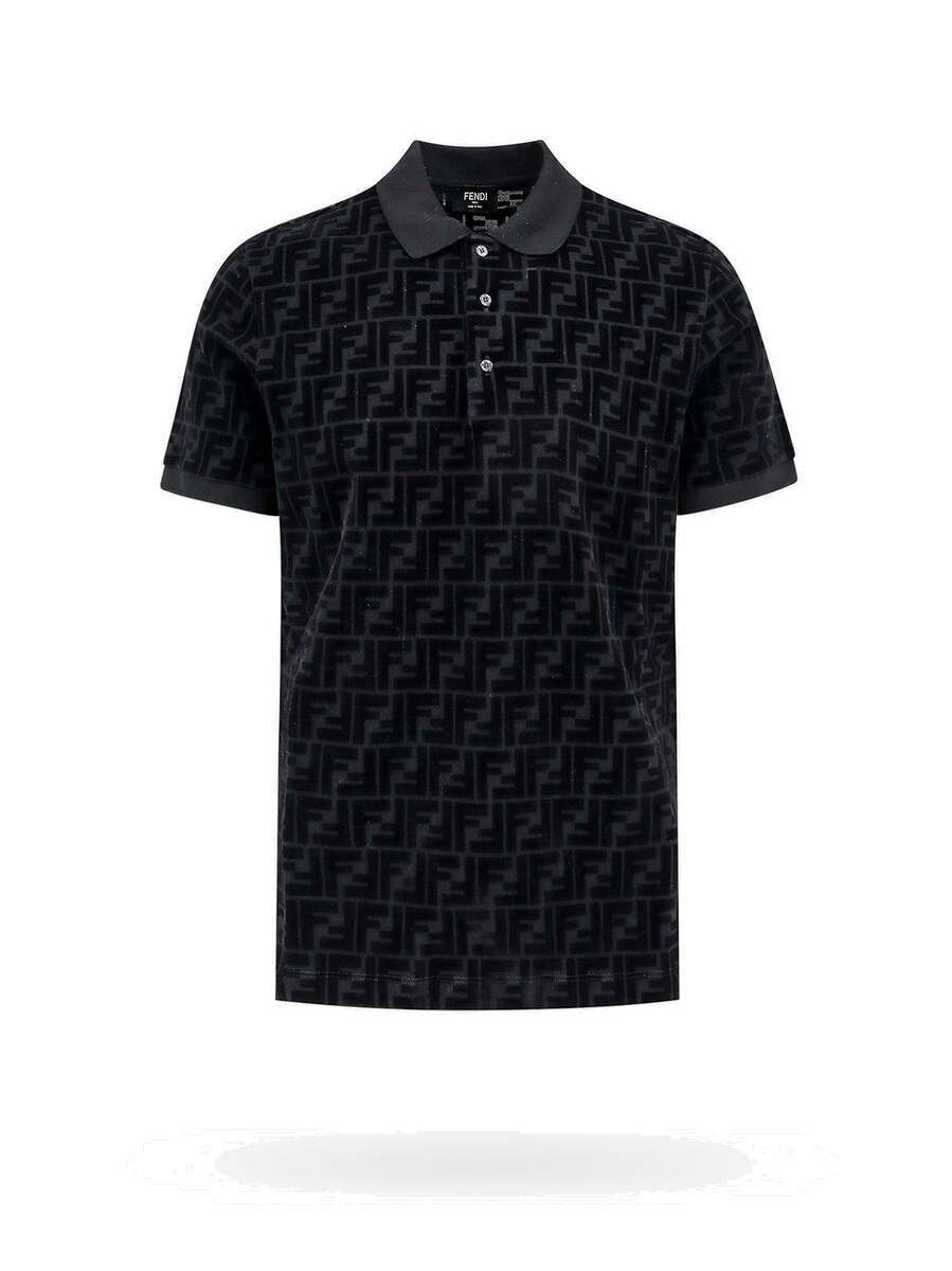 Tシャツ・カットソー FENDI Black Wool Polo Shirt Fendi Black Piquet Polo Shirt | italist