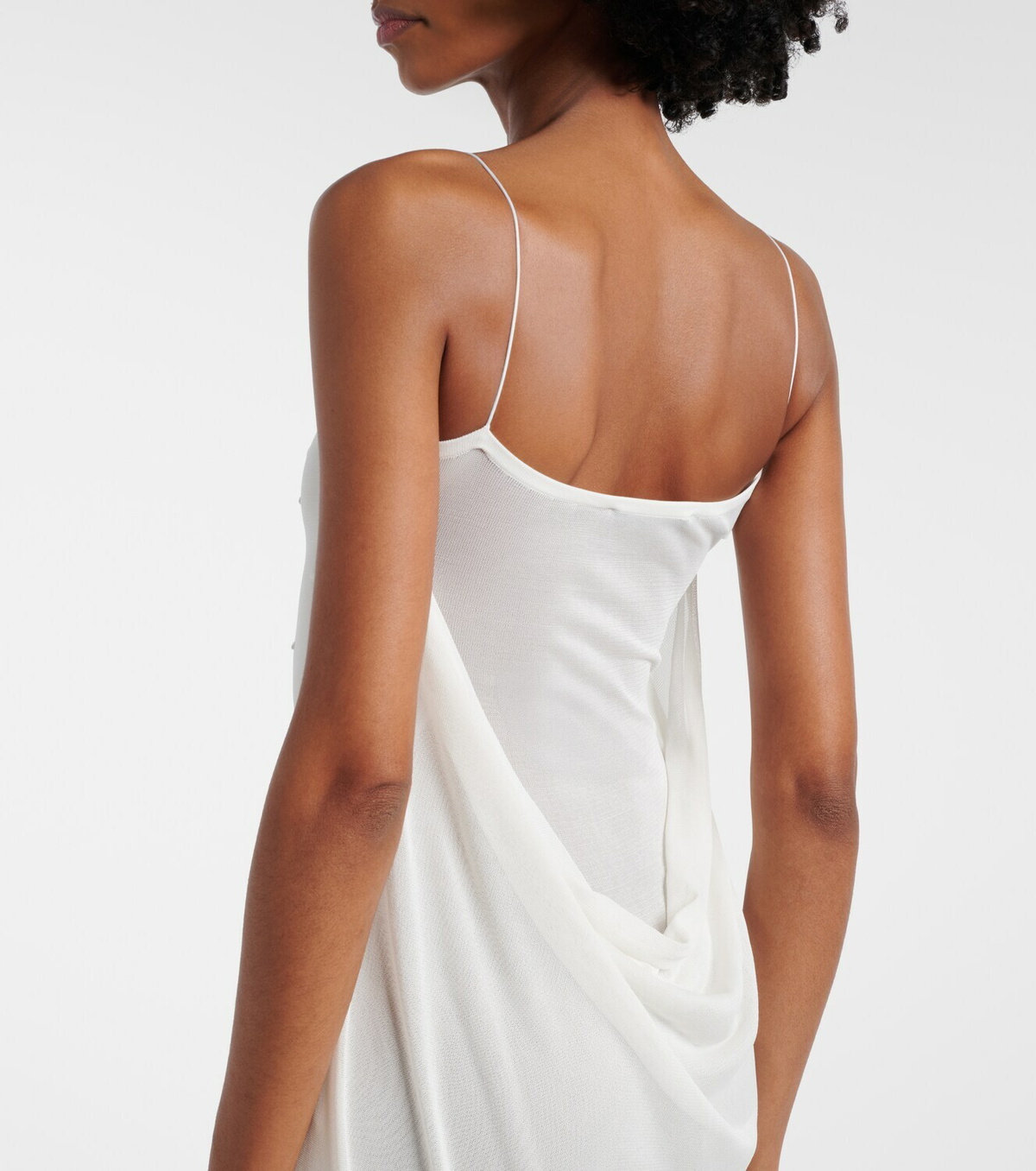 Jacquemus Plumetis polka-dot jersey slip dress