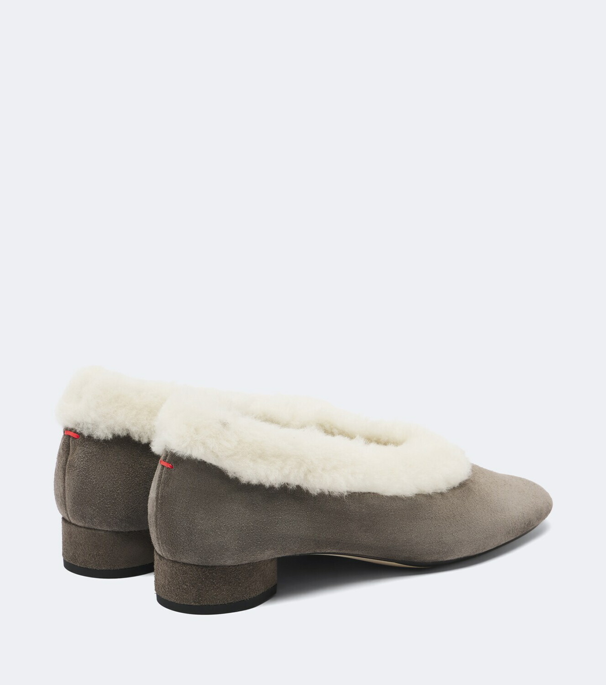Aeyde Delia shearling-lined suede ballet flats