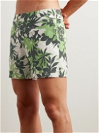 TOM FORD - Slim-Fit Short-Length Floral-Print Swim Shorts - Green