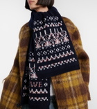 Loewe Logo sequined wool-blend jacquard scarf