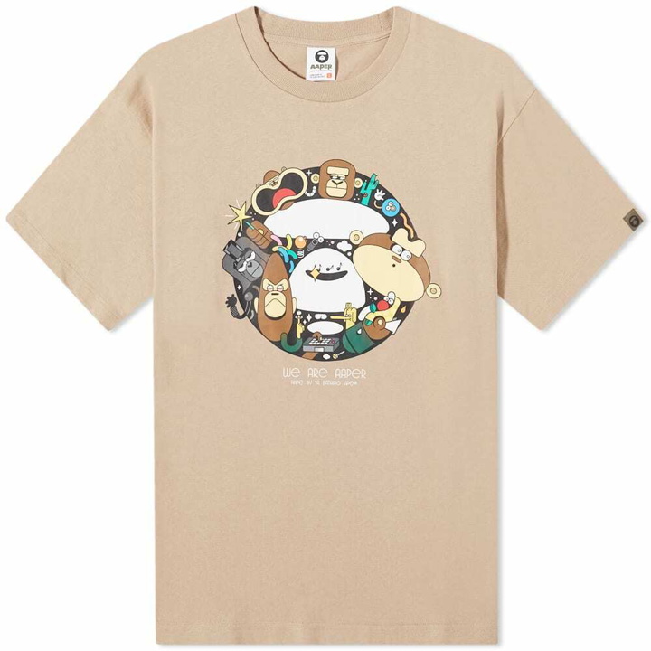 Photo: Men's AAPE x Sebastian Schwamm AAPE Head T-Shirt in Beige