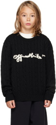 Off-White Kids Black Off Script Sweater