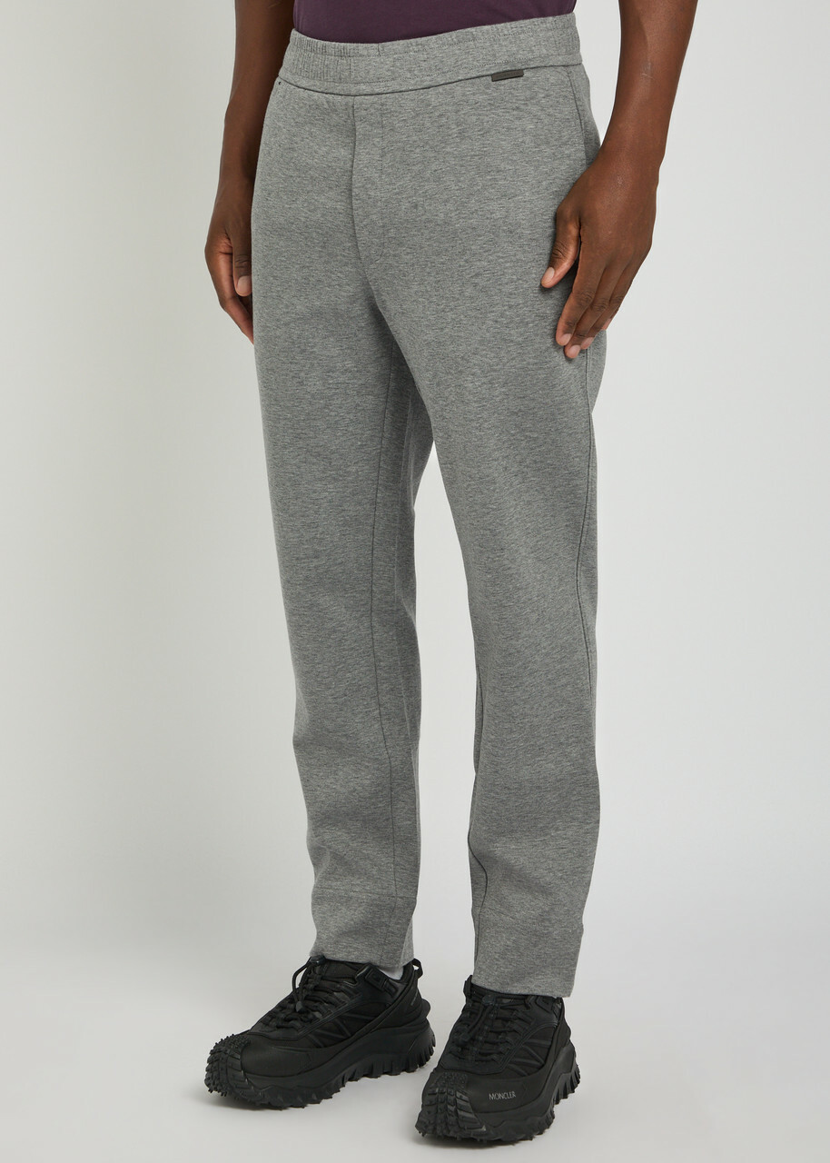 Moncler Tapered-leg Cotton-blend Sweatpants Grey