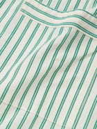 TEKLA - Striped Organic Cotton-Poplin Pyjama Shirt - Green