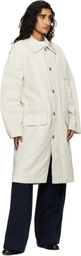 A.P.C. Off-White Coated Canvas Coat
