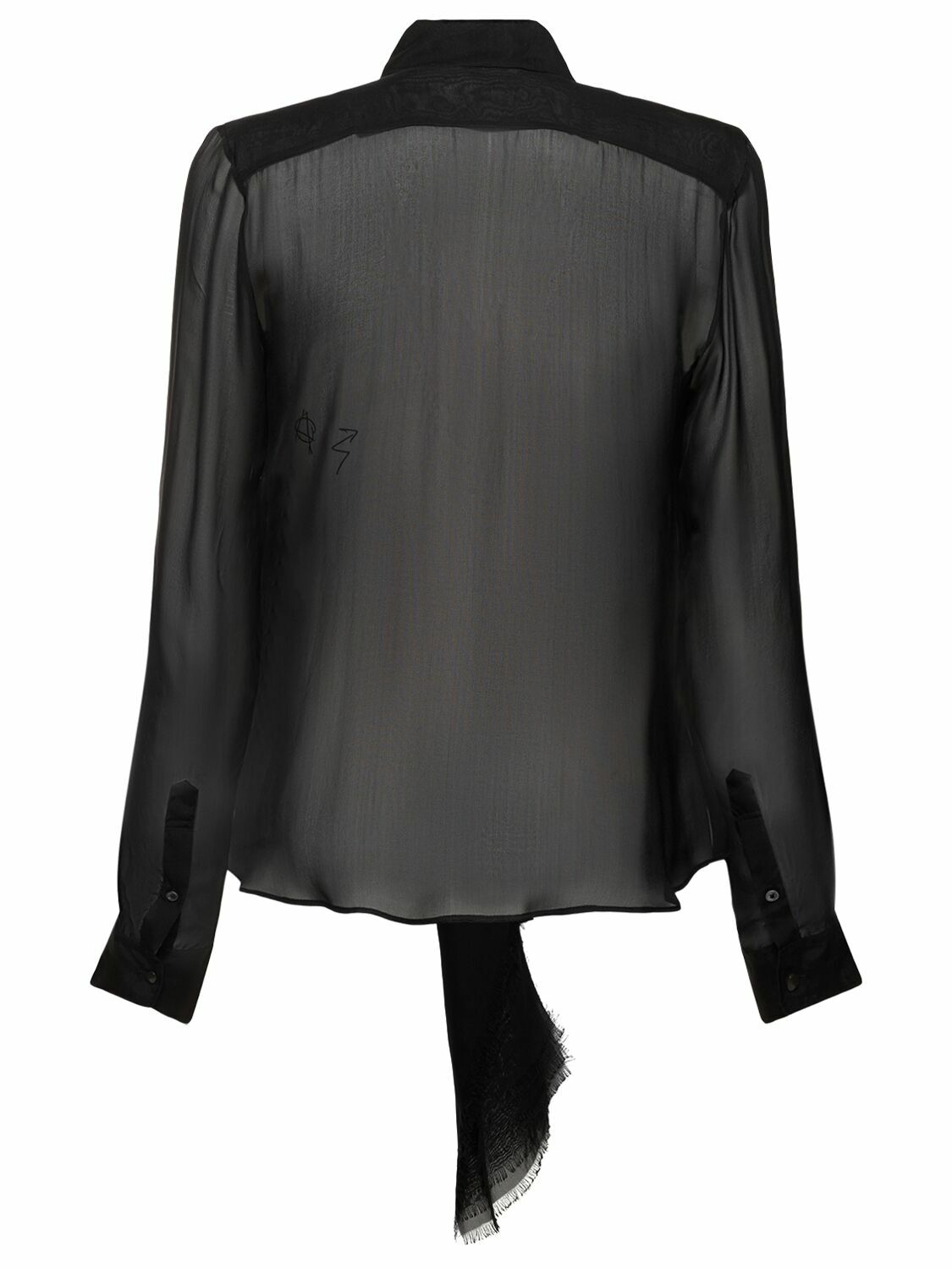 ANN DEMEULEMEESTER Bjarn Silk Sheer Shirt Ann Demeulemeester