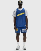 Mitchell & Ness Nba Reversible Mesh Practice Tank Vintage Logo Warriors Blue Jerseys