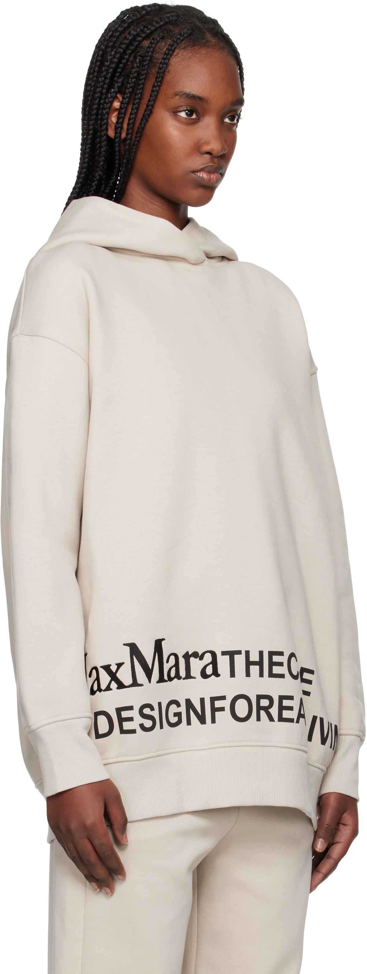Max Mara Beige Felpa Hoodie