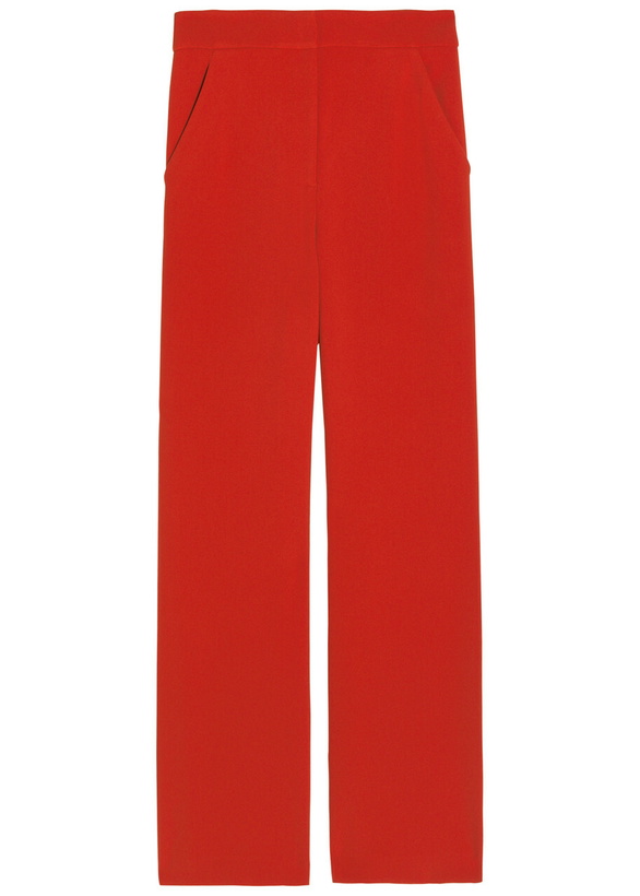 Photo: Veronica Beard Tonelli Wide-leg Jersey Trousers Red