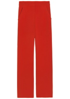 Veronica Beard Tonelli Wide-leg Jersey Trousers Red