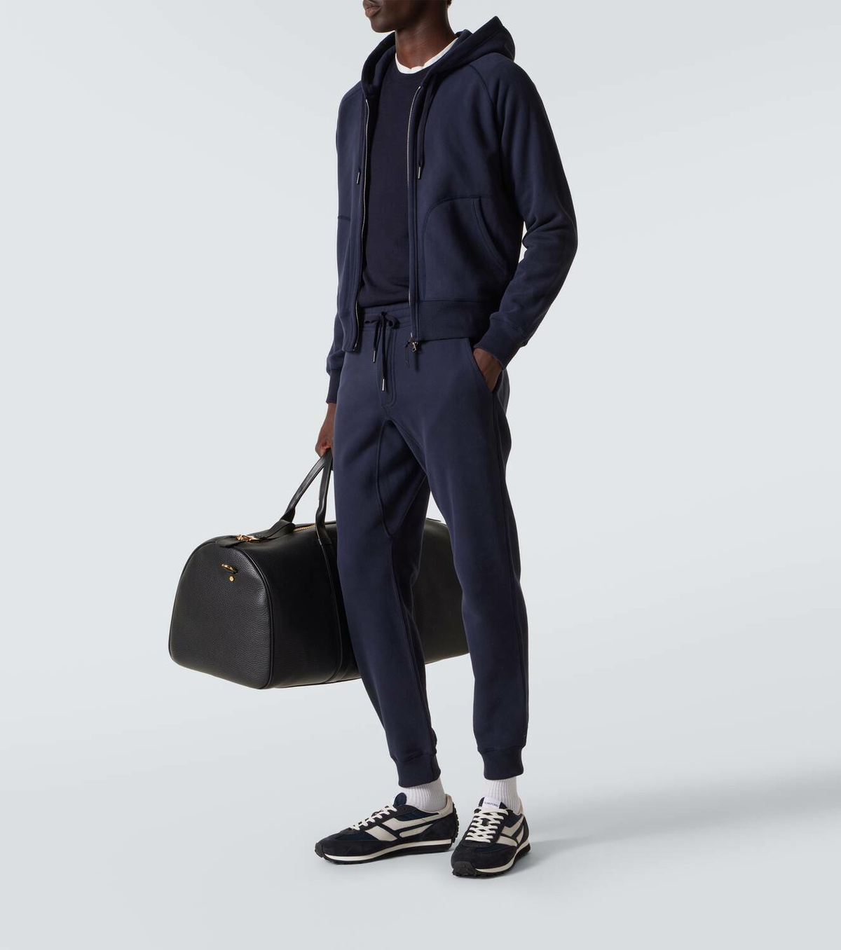 【送料込】TOM FORD コットンジャージー ジップアップフーディー Tom Ford Cotton-blend jersey zip-up hoodie TOM FORD