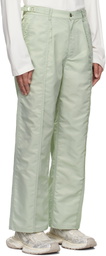 Feng Chen Wang Green Nylon Trousers