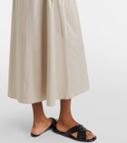Max Mara Cognac cotton-blend midi dress