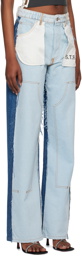 Heron Preston Blue Washed Insideout Carpenter Jeans