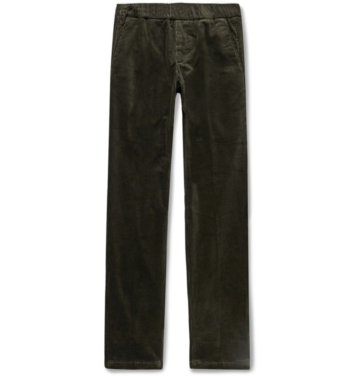 Photo: Thom Sweeney - Slim-Fit Tapered Stretch-Cotton Corduroy Trousers - Green