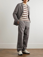 Aspesi - Straight-Leg Stretch-Lyocell and Cotton-Blend Suit Trousers - Gray