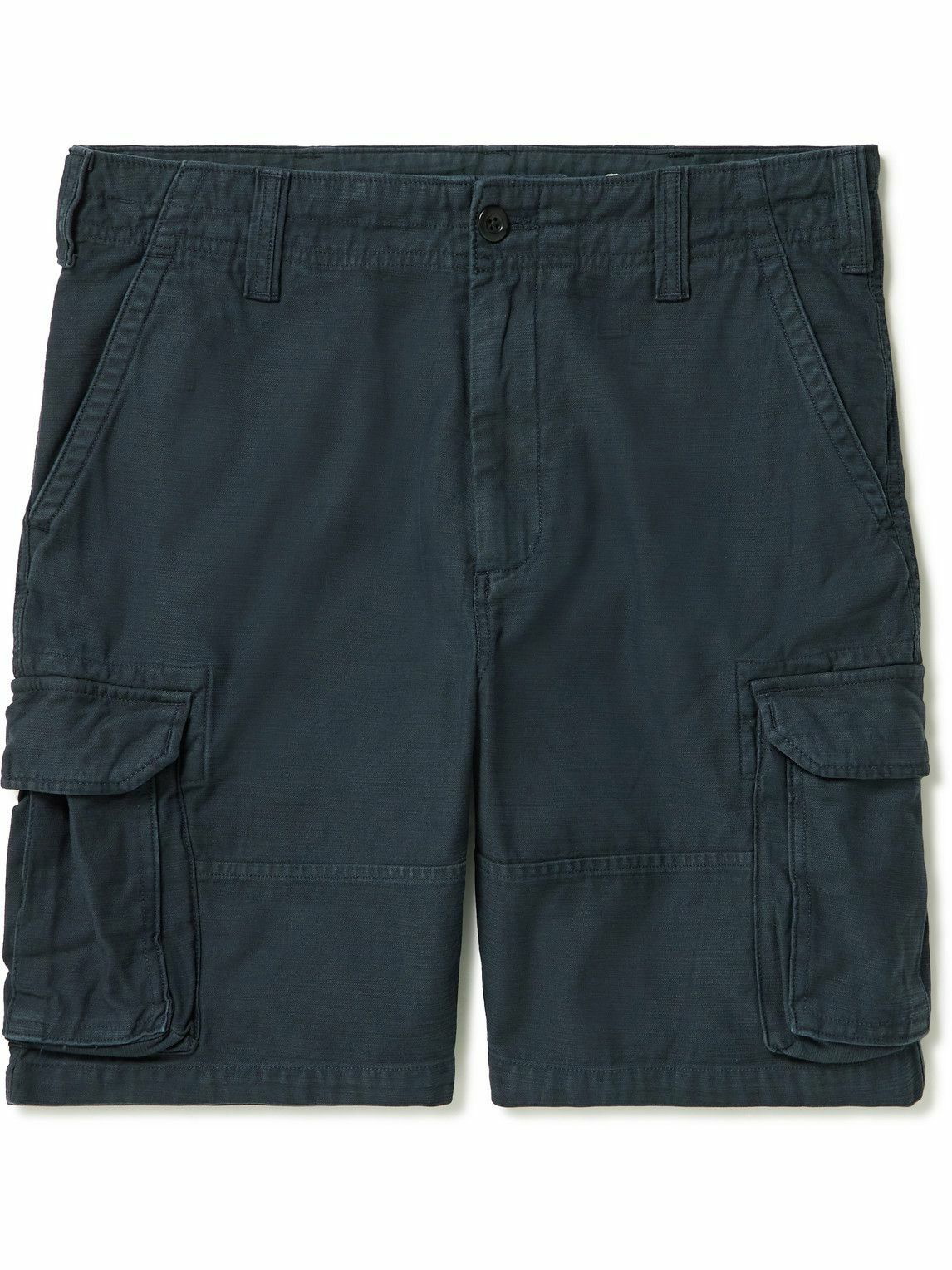 Photo: Outerknown - Voyager Straight-Leg Garment-Dyed Organic Cotton-Twill Cargo Shorts - Black
