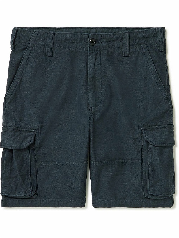Photo: Outerknown - Voyager Straight-Leg Garment-Dyed Organic Cotton-Twill Cargo Shorts - Black