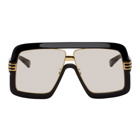 Gucci Black and Yellow Square Sunglasses