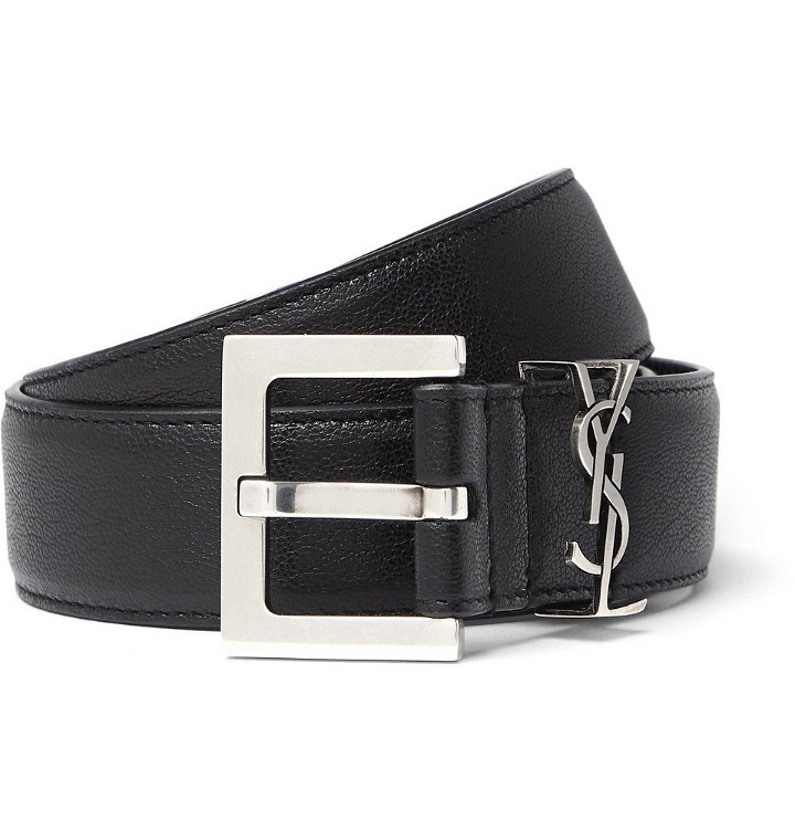 Photo: Saint Laurent - 3cm Black Full-Grain Leather Belt - Men - Black