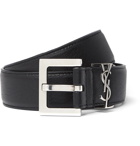 Saint Laurent - 3cm Black Full-Grain Leather Belt - Men - Black