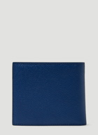 Logo Plaque Bifold Wallet in Blue