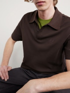 LOEWE - Slim-Fit Logo-Embroidered Cotton-Piqué Polo Shirt - Brown