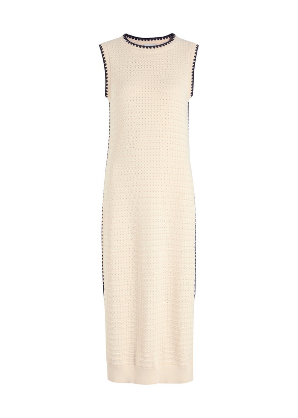 Photo: Varley Dwight Tank Open-knit Midi Dress Cream